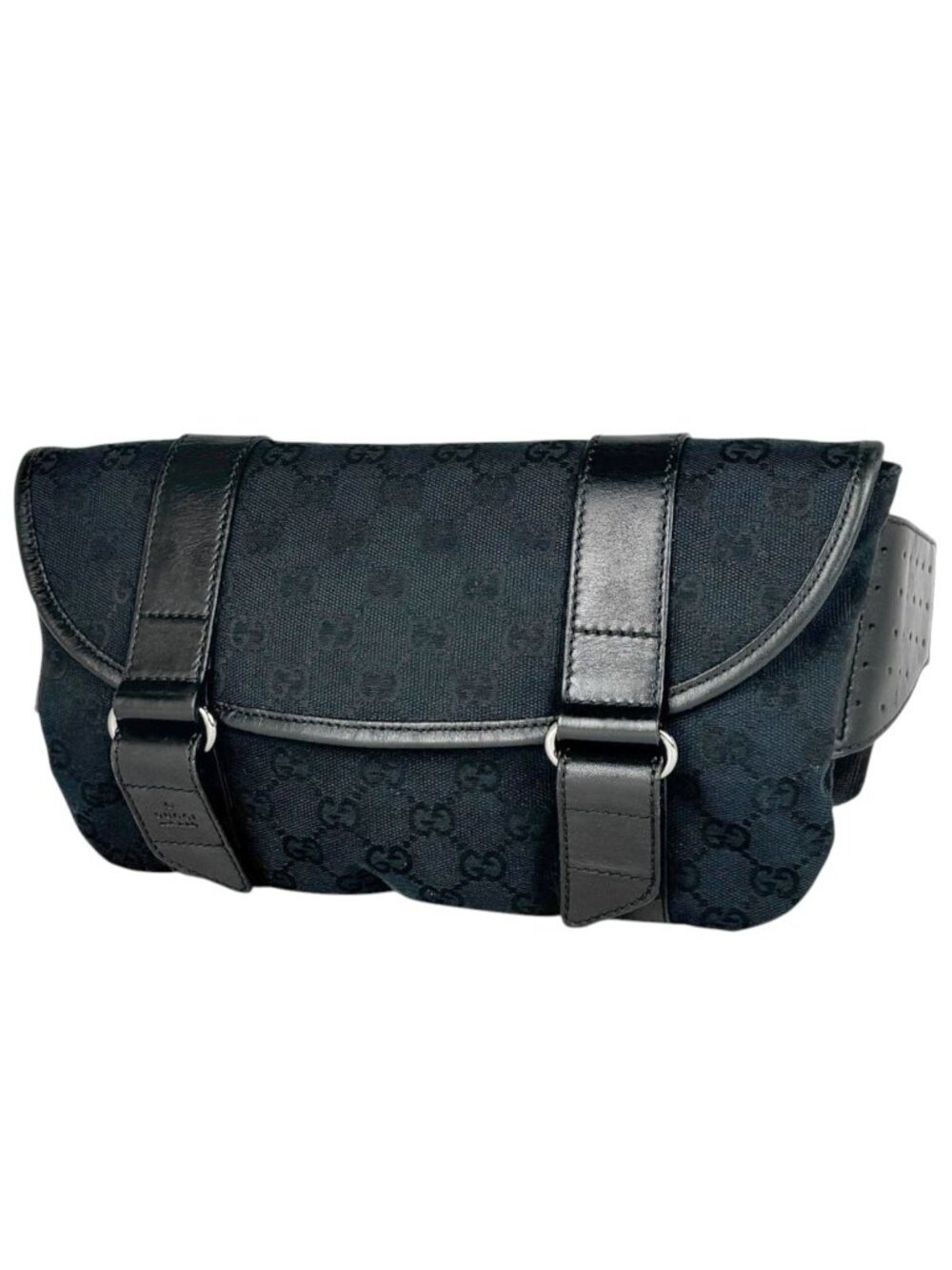 Gucci Belt Bag GG Pattern Waist Canvas Black